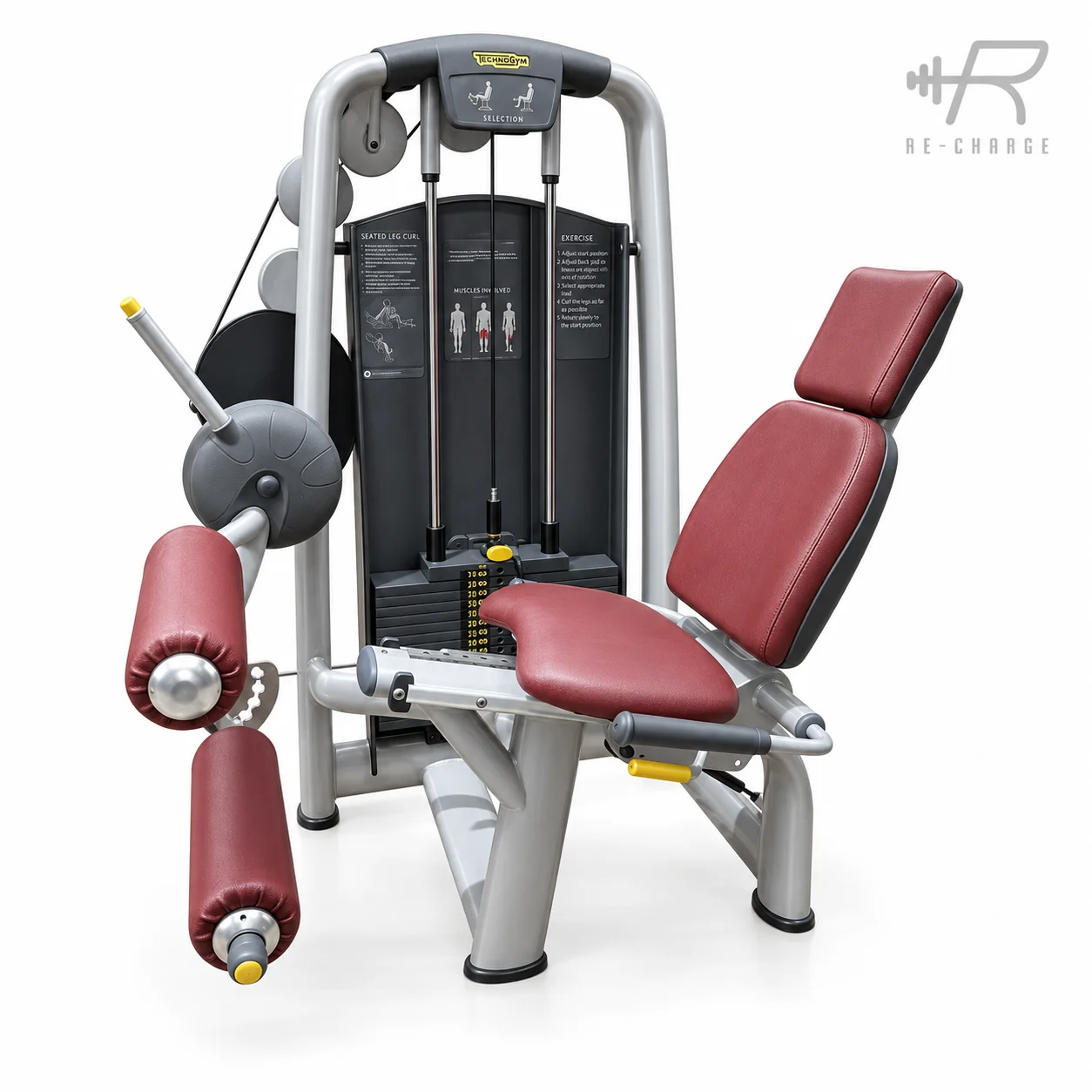 Technogym Selection Leg Curl M990 — професійний тренажер для згинання ніг сидячи